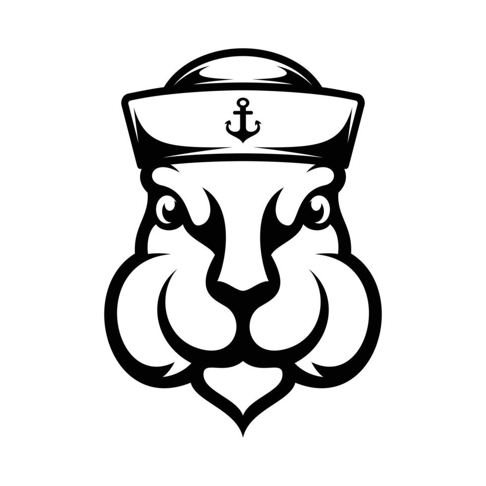 Rabbit Sailor Outline Version vector
