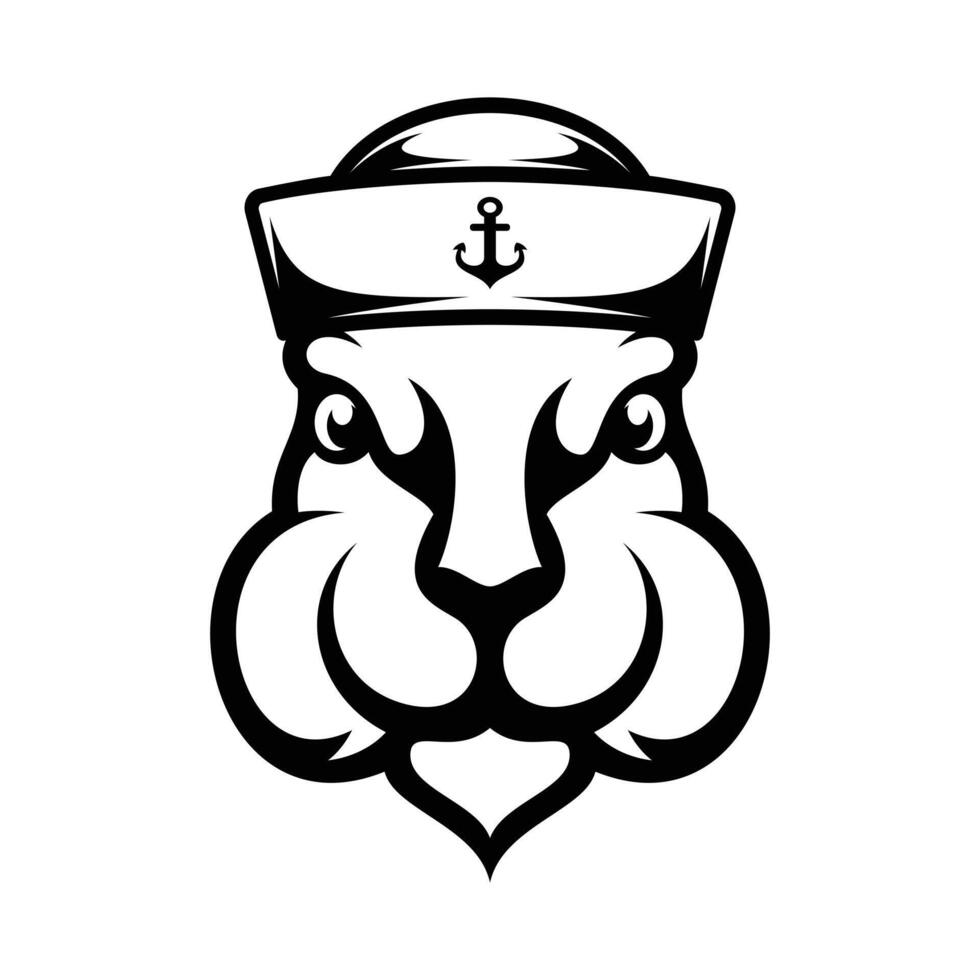 Rabbit Sailor Outline Version vector