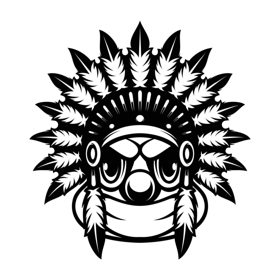 Clown Apache Outline Version vector