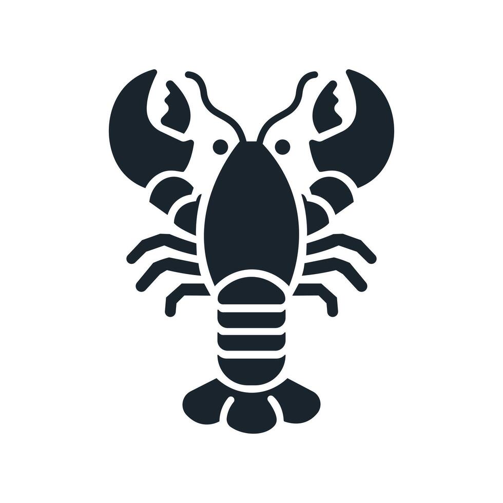 Lobster icon. Sea products, crayfish. Isolated vector illustration