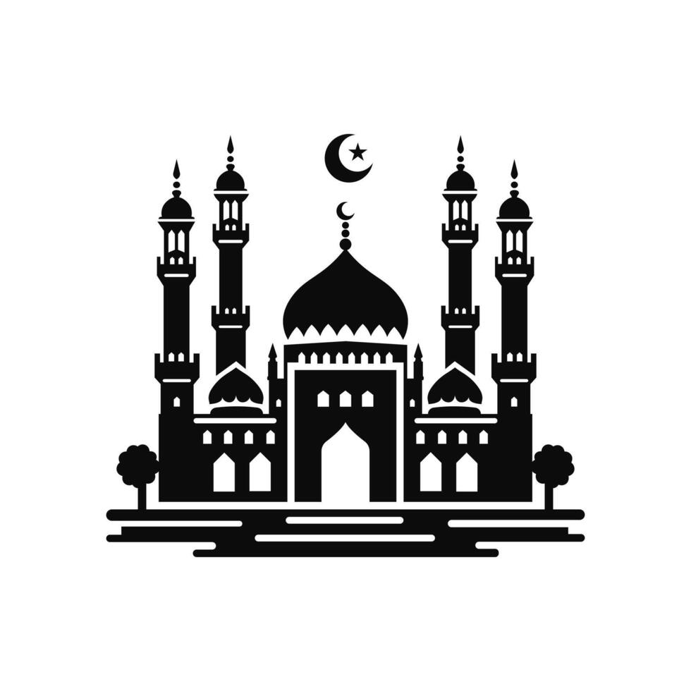Masjid, mosque icon. Vector illustration
