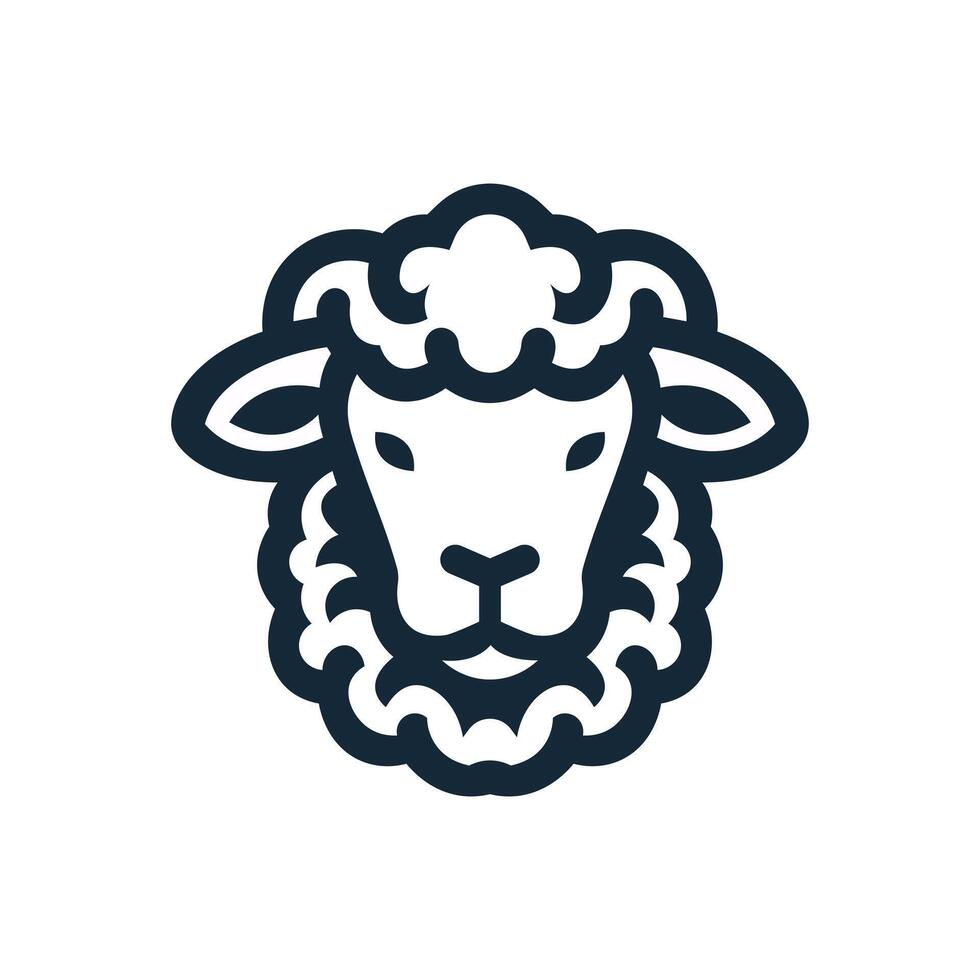 Sheep icon, animal head. lamb symbol. Vector illustration