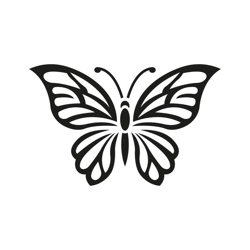 Butterfly icon. Isolated vector illustration