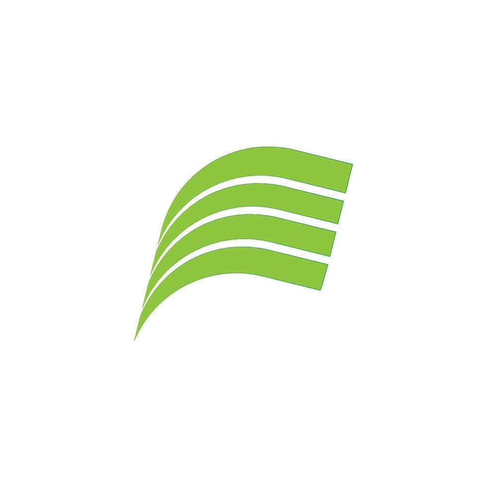 simple green leaf logo vector design