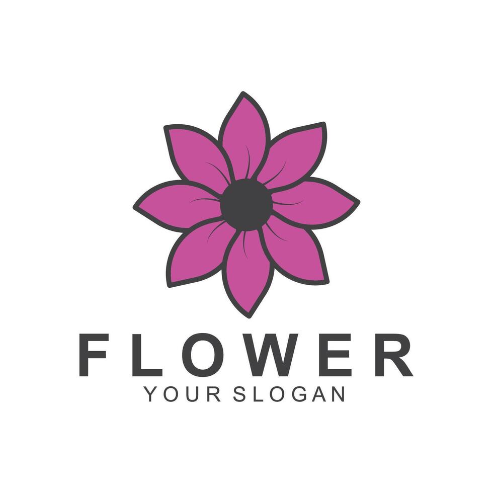 simple flower logo  nature logo  abstract  design vector