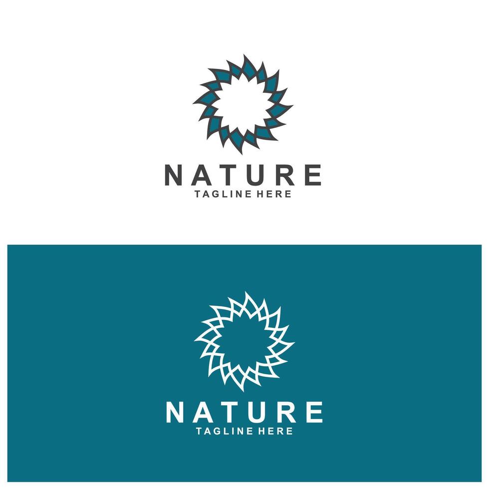 simple flower logo  nature logo  abstract  design vector