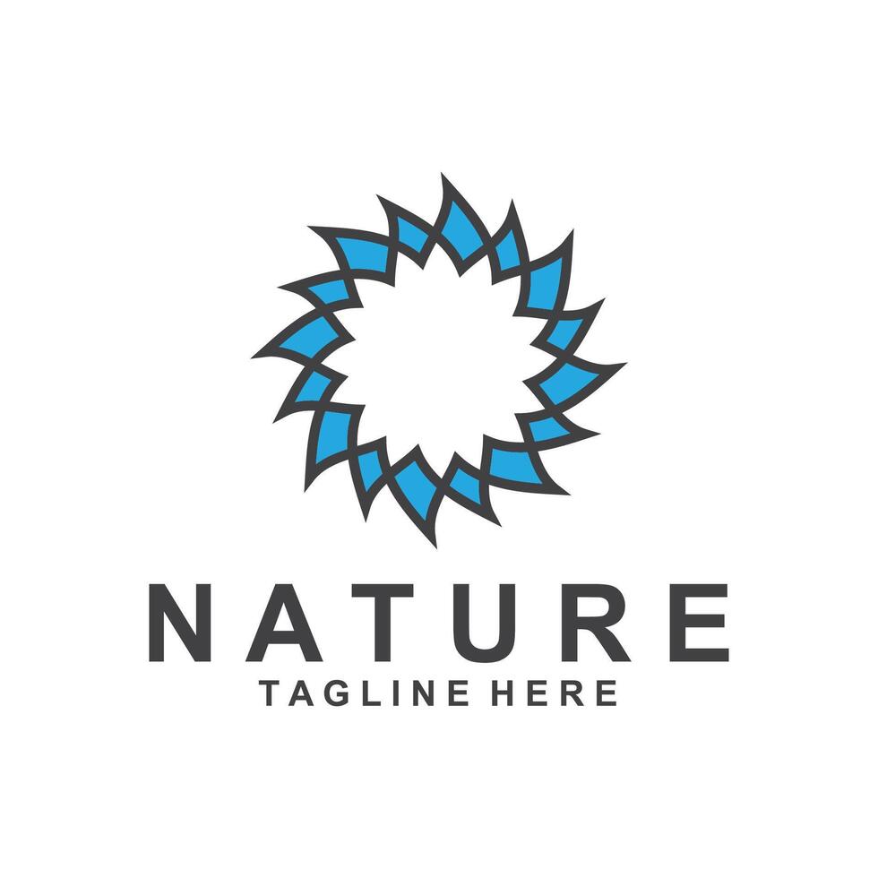 simple flower logo  nature logo  abstract  design vector