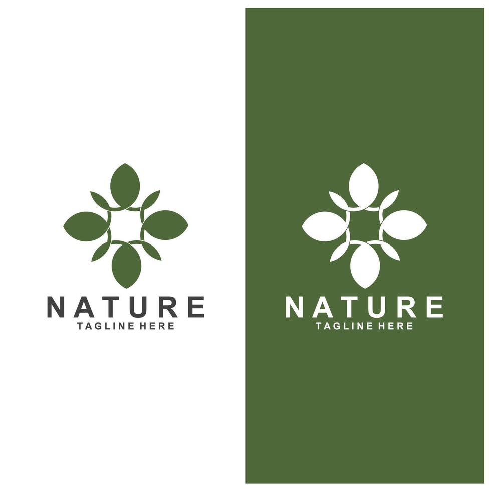 simple flower logo  nature logo  abstract  design vector