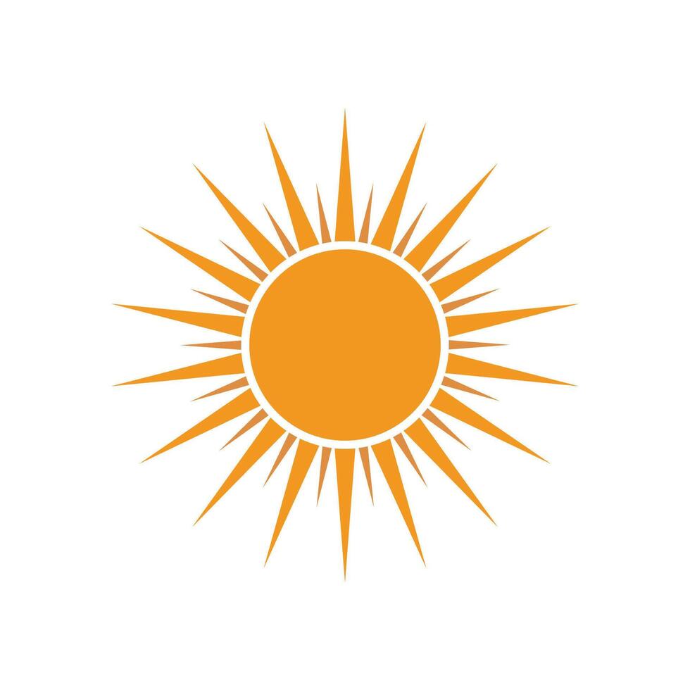 Sun logo vector template symbol design