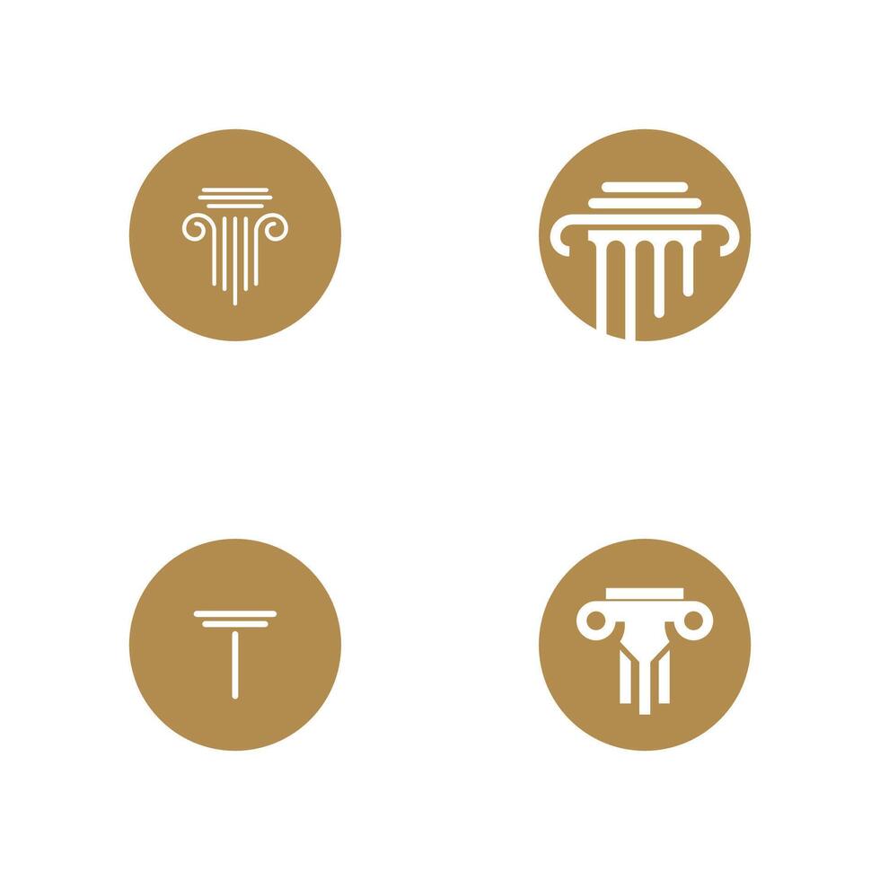 Column logo vector template symbol element design