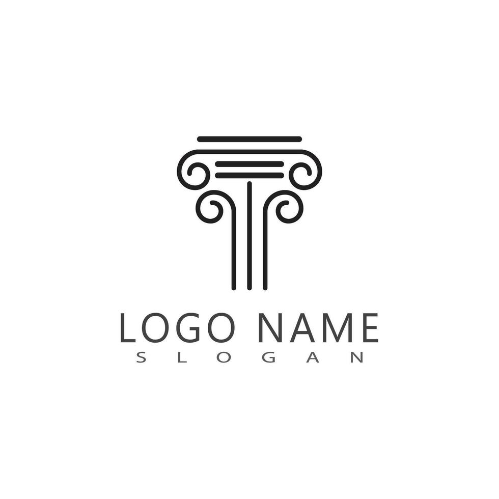 Column logo vector template symbol element design