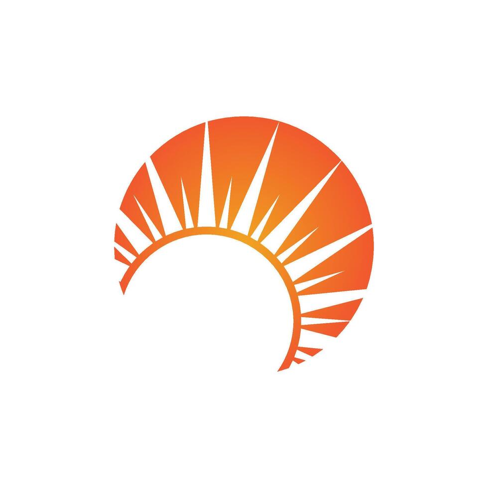 Sun logo vector template symbol design