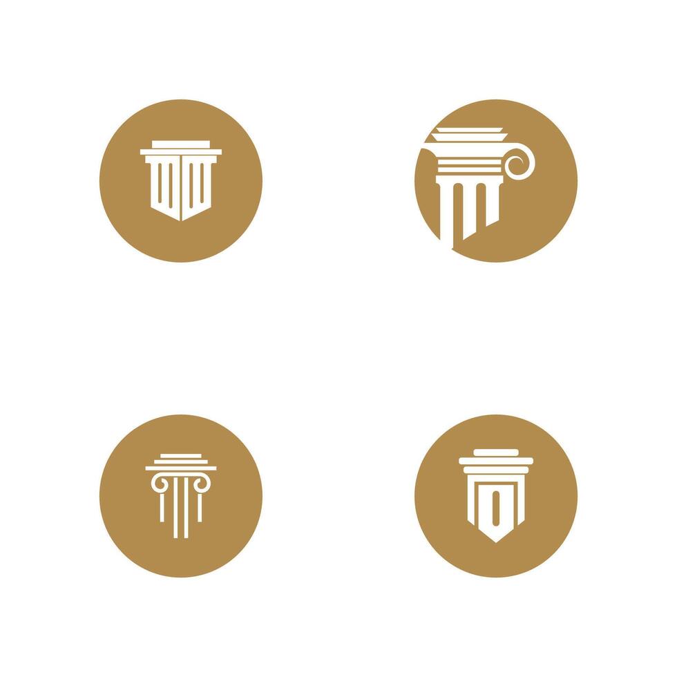 Column logo vector template symbol element design