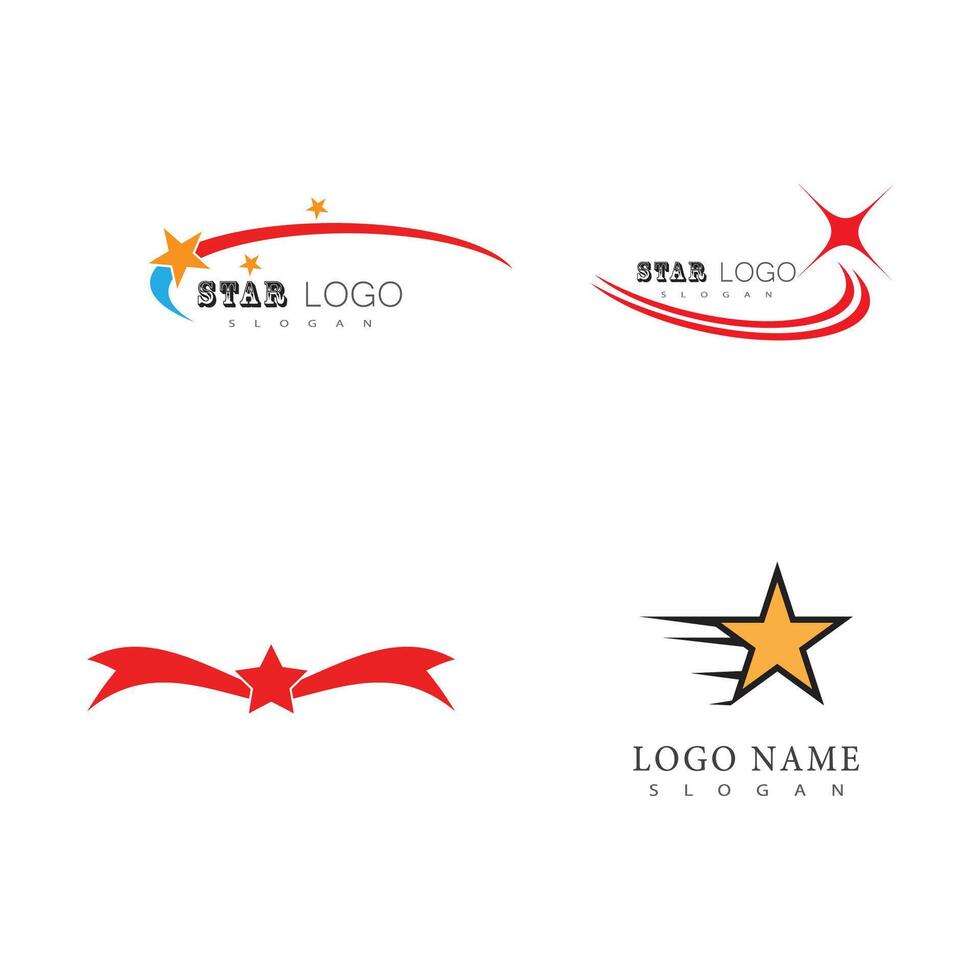 Star logo vector template element symbol design