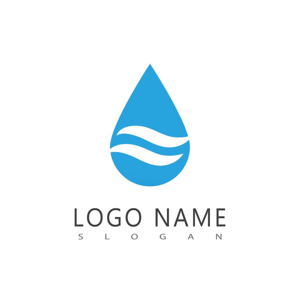 Water drop illustration logo vector design