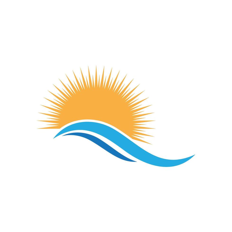 Sun logo vector template symbol design