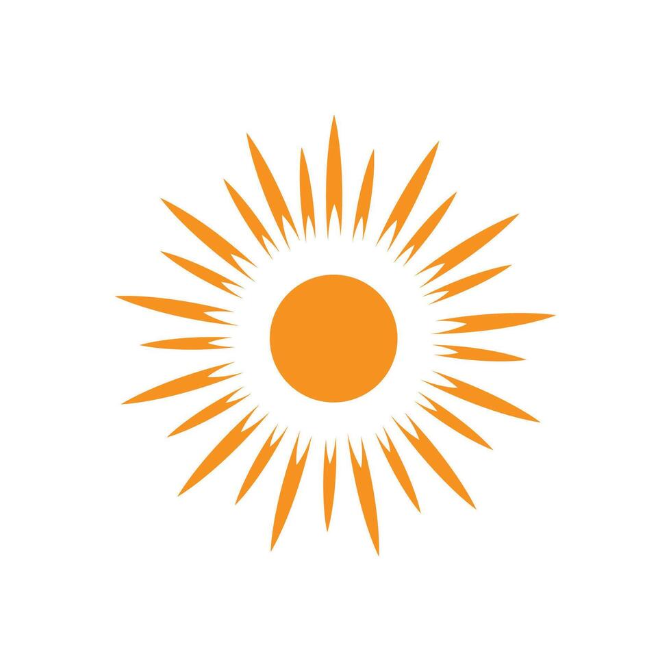 Sun logo vector template symbol design