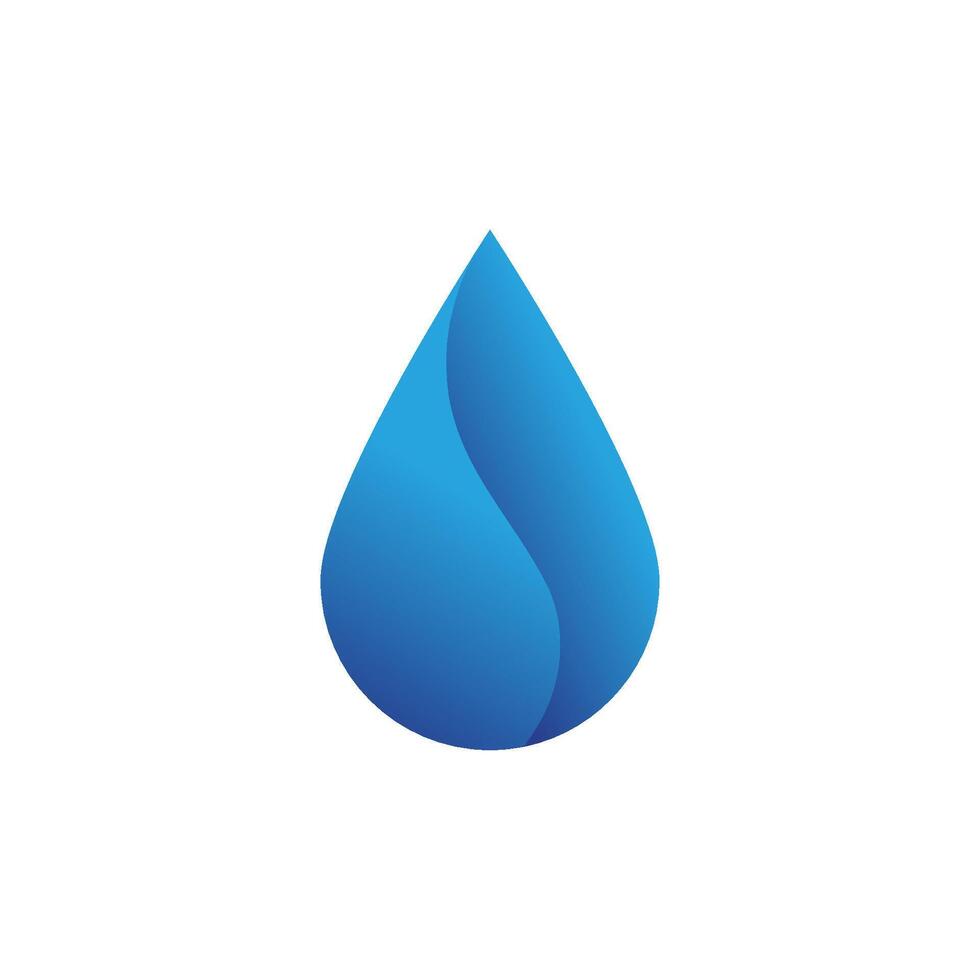 Water drop illustration logo vector design