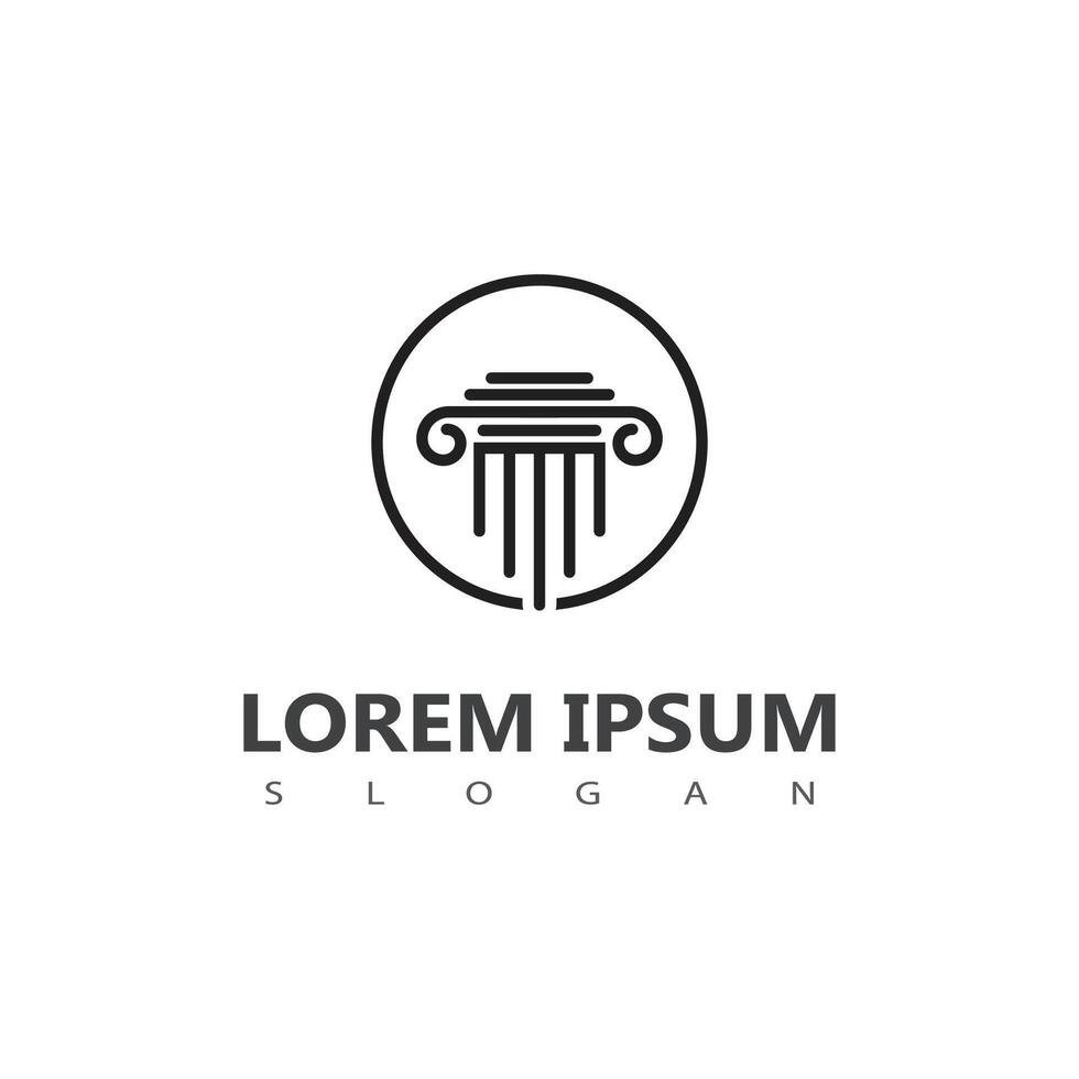 Column logo vector template symbol element design
