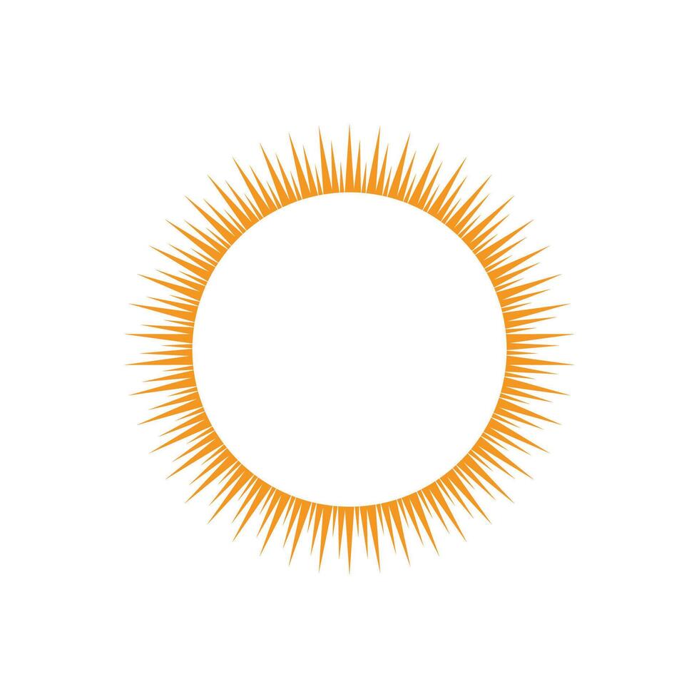 Sun logo vector template symbol design