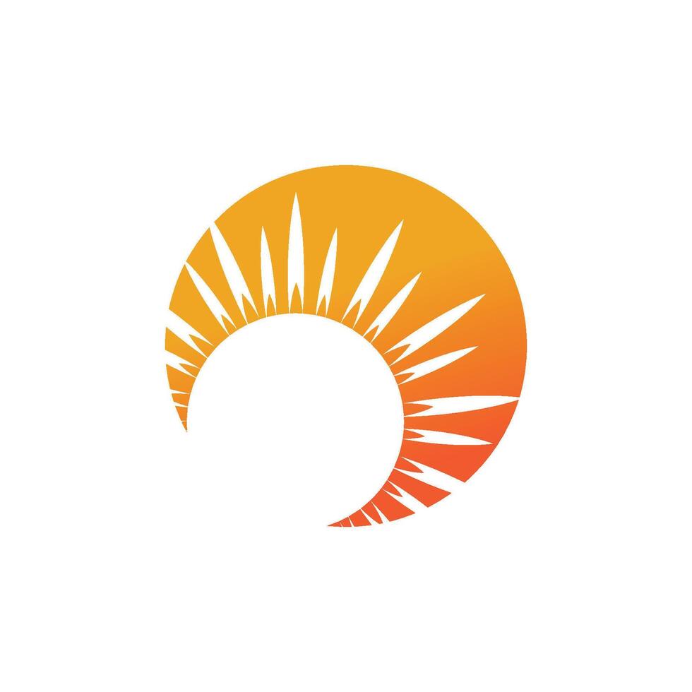 Sun logo vector template symbol design