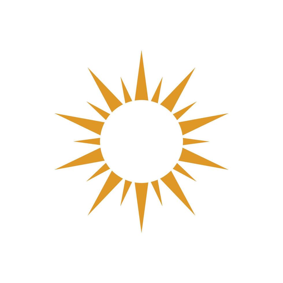 Sun logo vector template symbol design