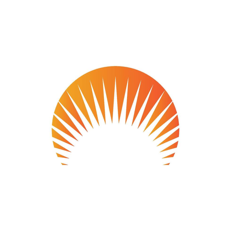 Sun logo vector template symbol design