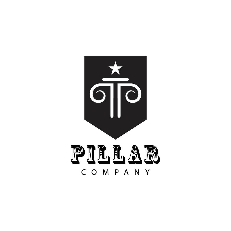 Column logo vector template symbol element design
