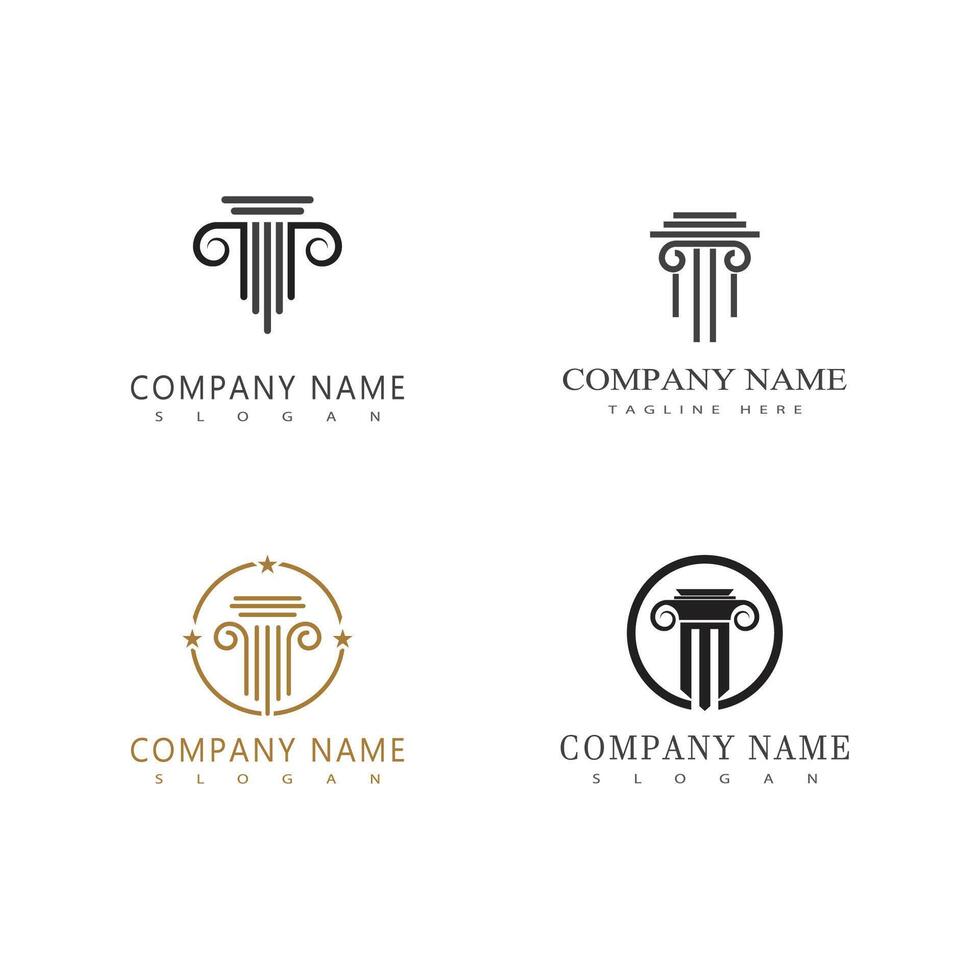 Column logo vector template symbol element design