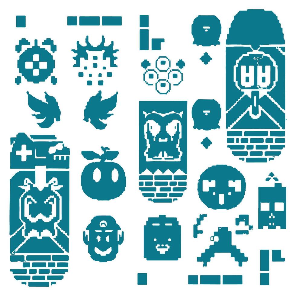 Video Games Icon Symbol Set vector