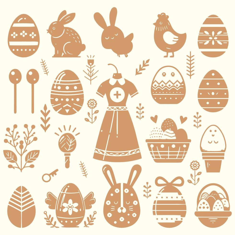 Easter Element Icon and Symbol vector