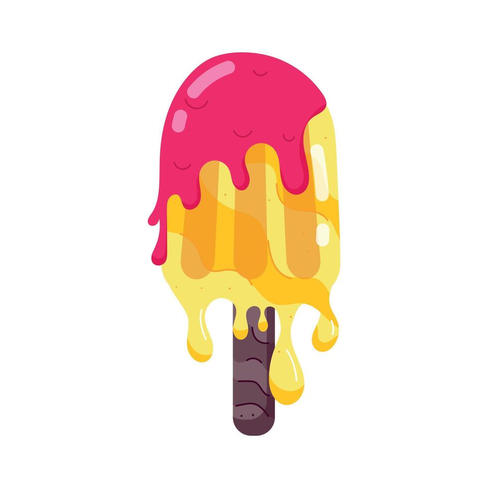 Flat icon of ice cream vector