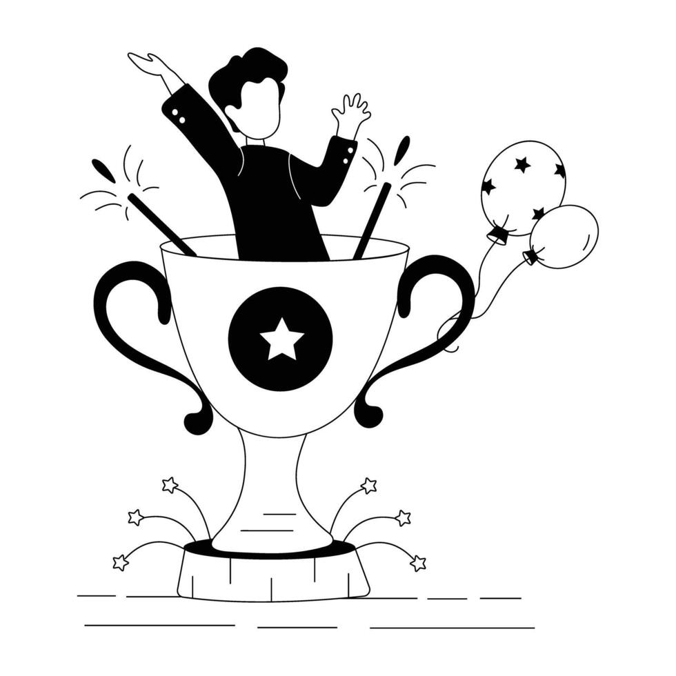 Event Celebrations Linear Illustrations vector