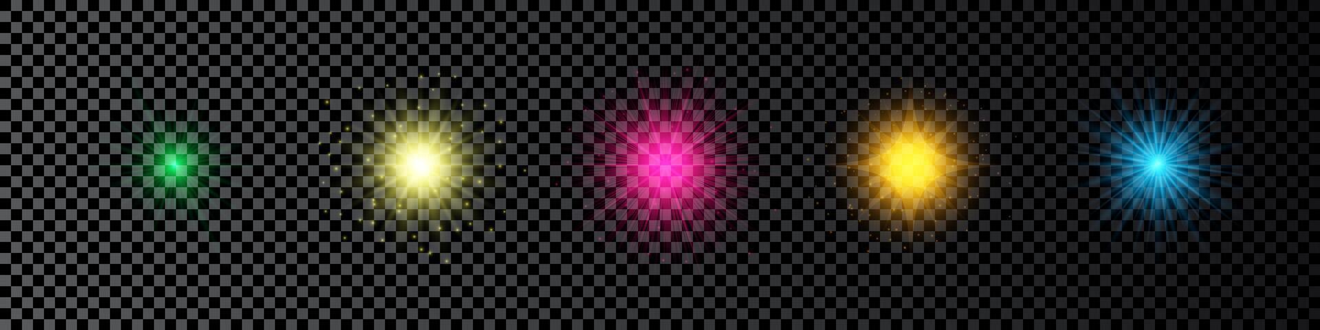 Light effect of lens flare vector