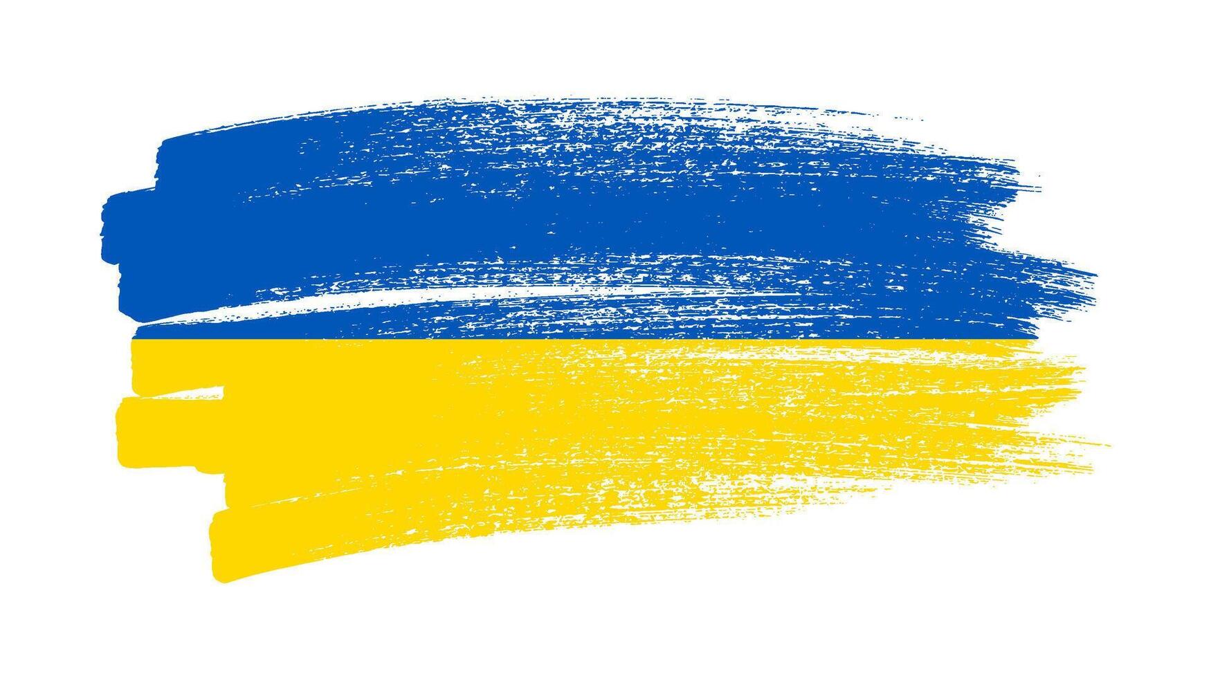 Ukrainian national flag in grunge style vector