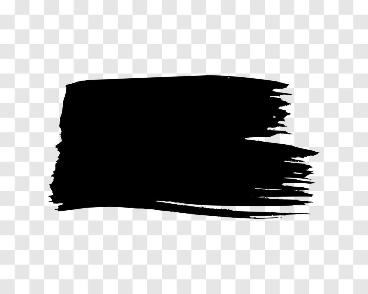 Black brush stroke. Hand drawn ink spot isolated on background. Vector illustration