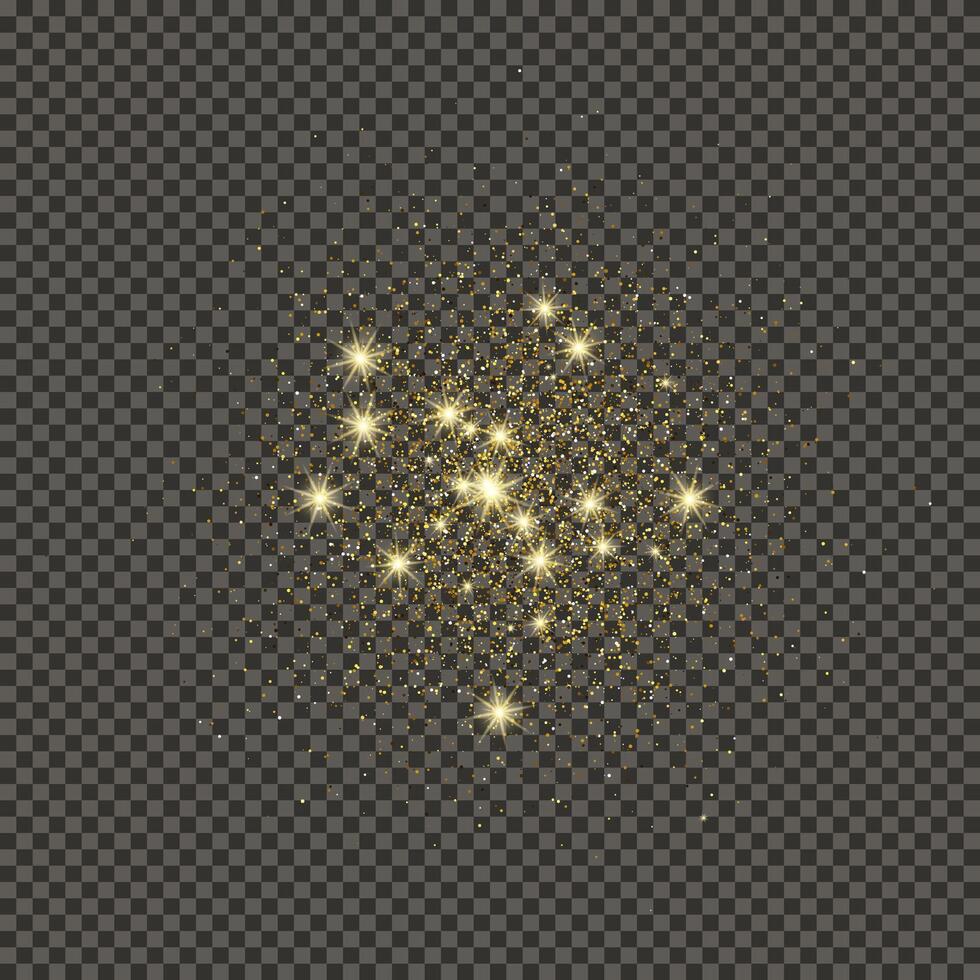 Gold glittering dust on backdrop vector