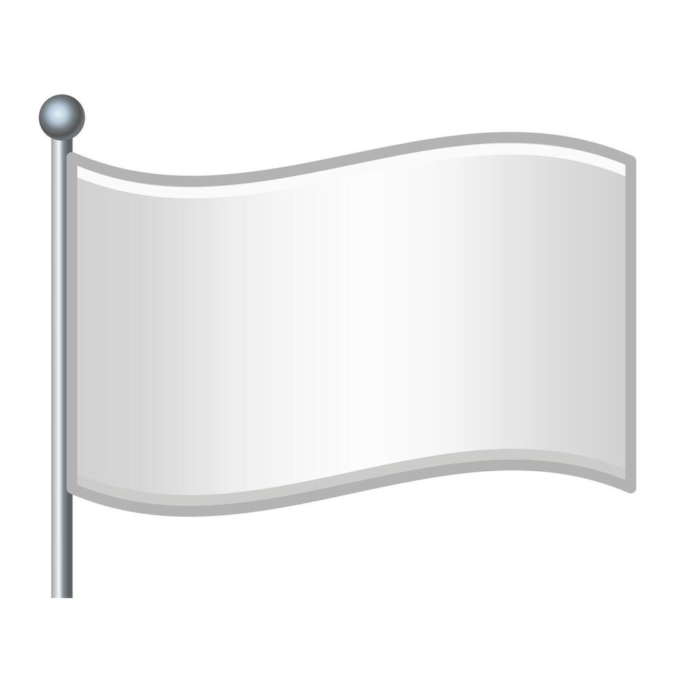 blanco bandera emoji aislado en blanco antecedentes sencillo icono vector