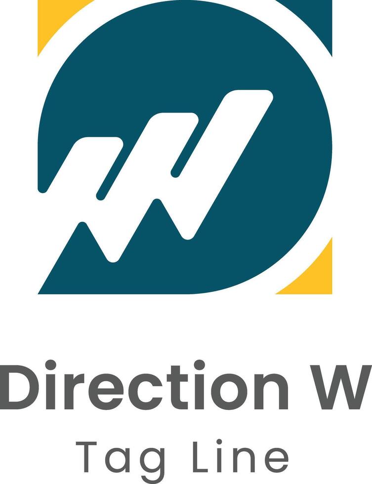 dirección w logo vector