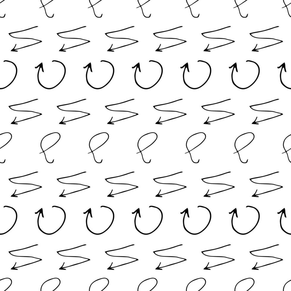 Seamless pattern with black pencil brushstrokes vector