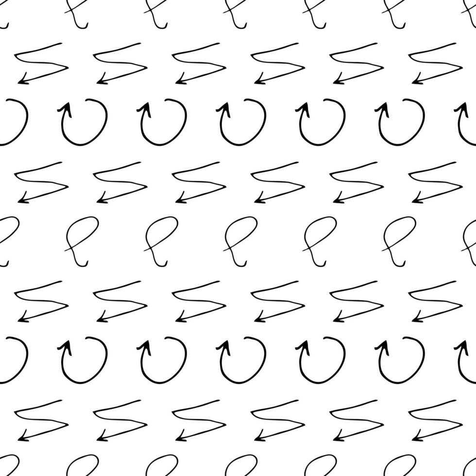 Seamless pattern with black pencil brushstrokes vector