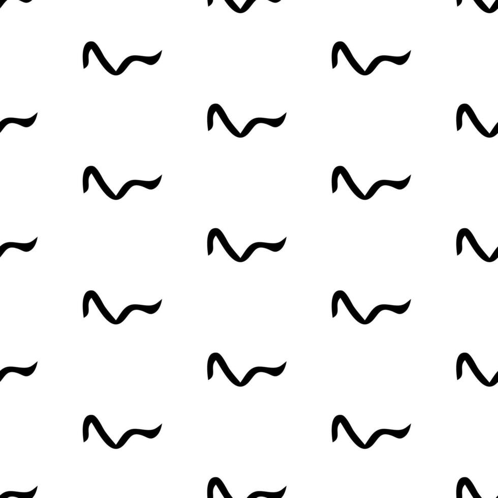 Seamless pattern with sketch squiggle vector