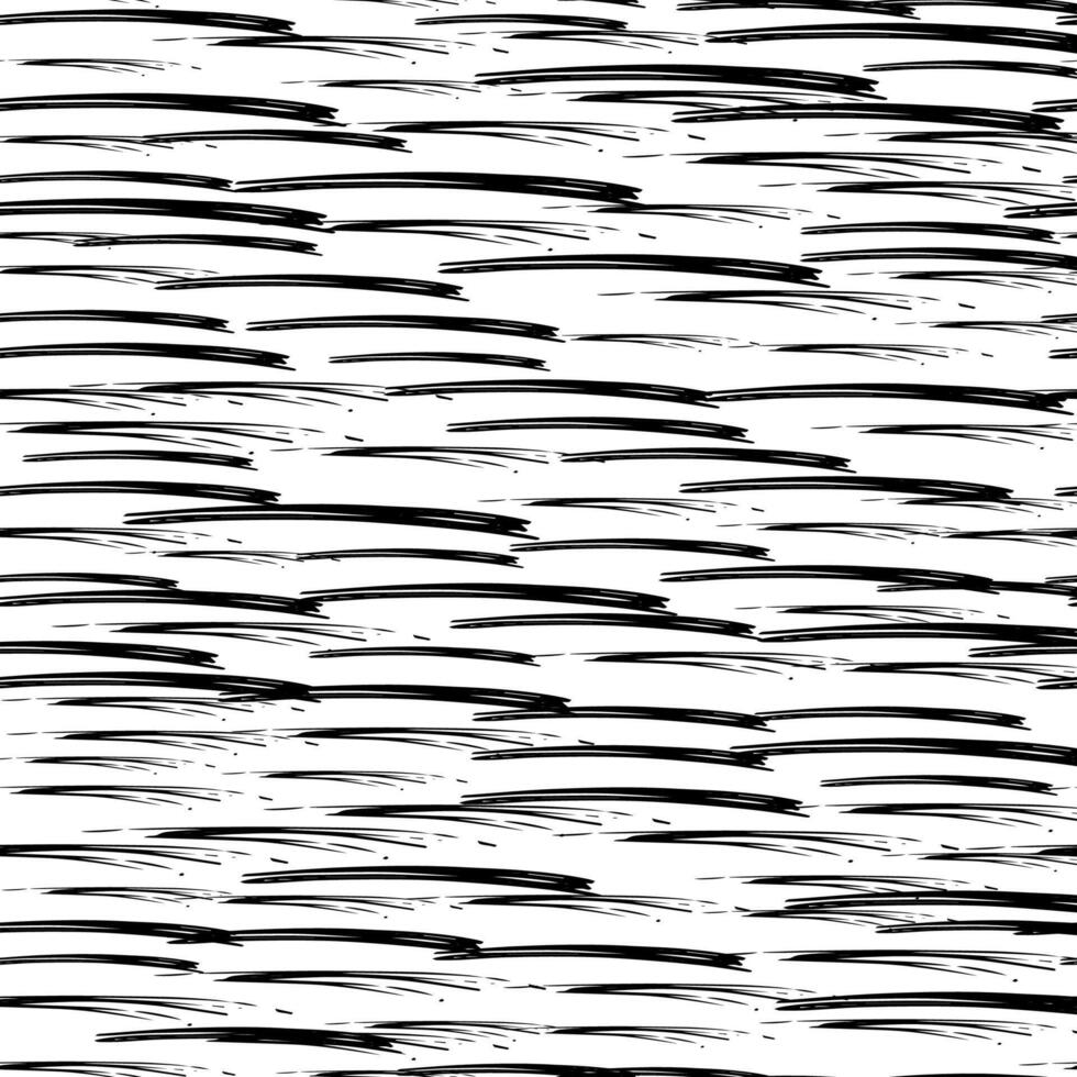Seamless pattern with black pencil brushstrokes vector
