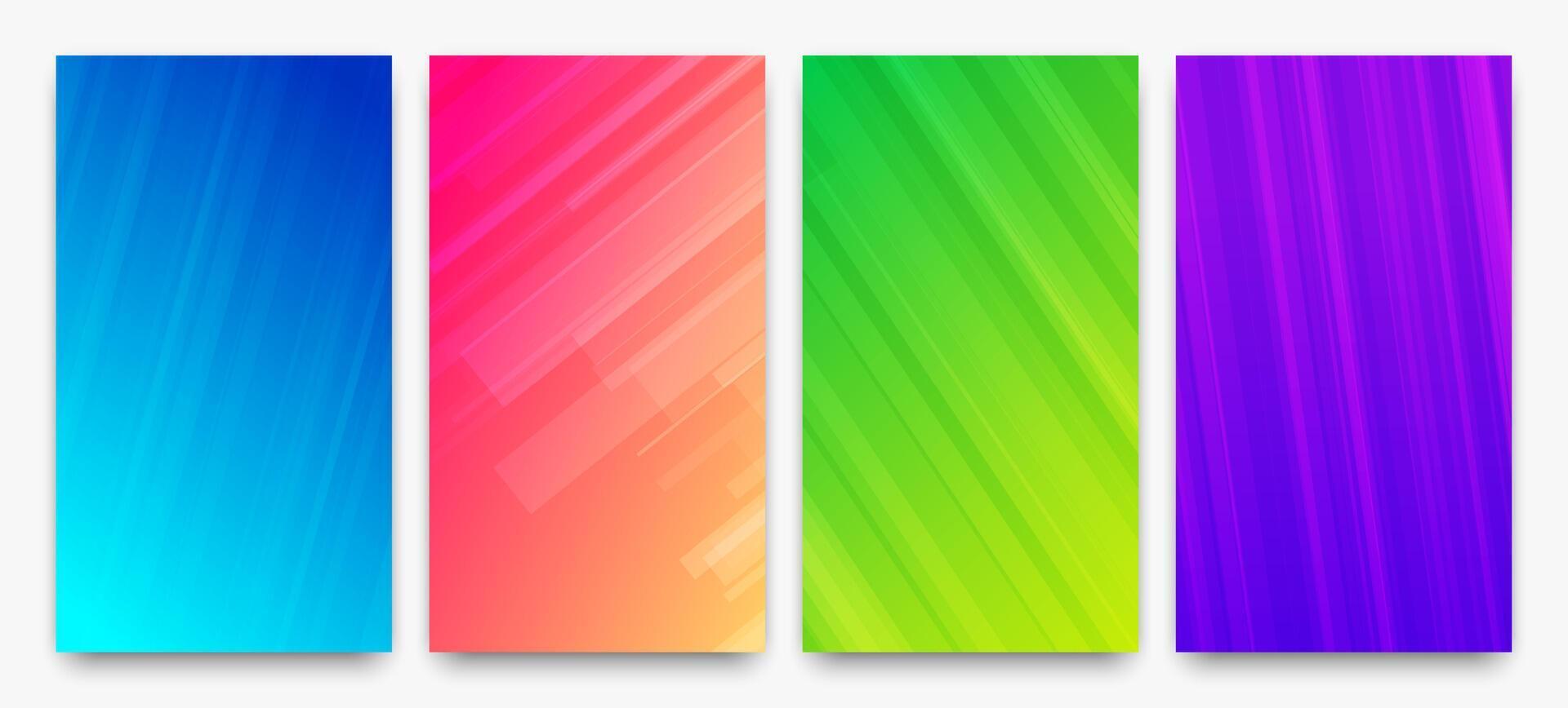 Modern colorful gradient background with lines vector