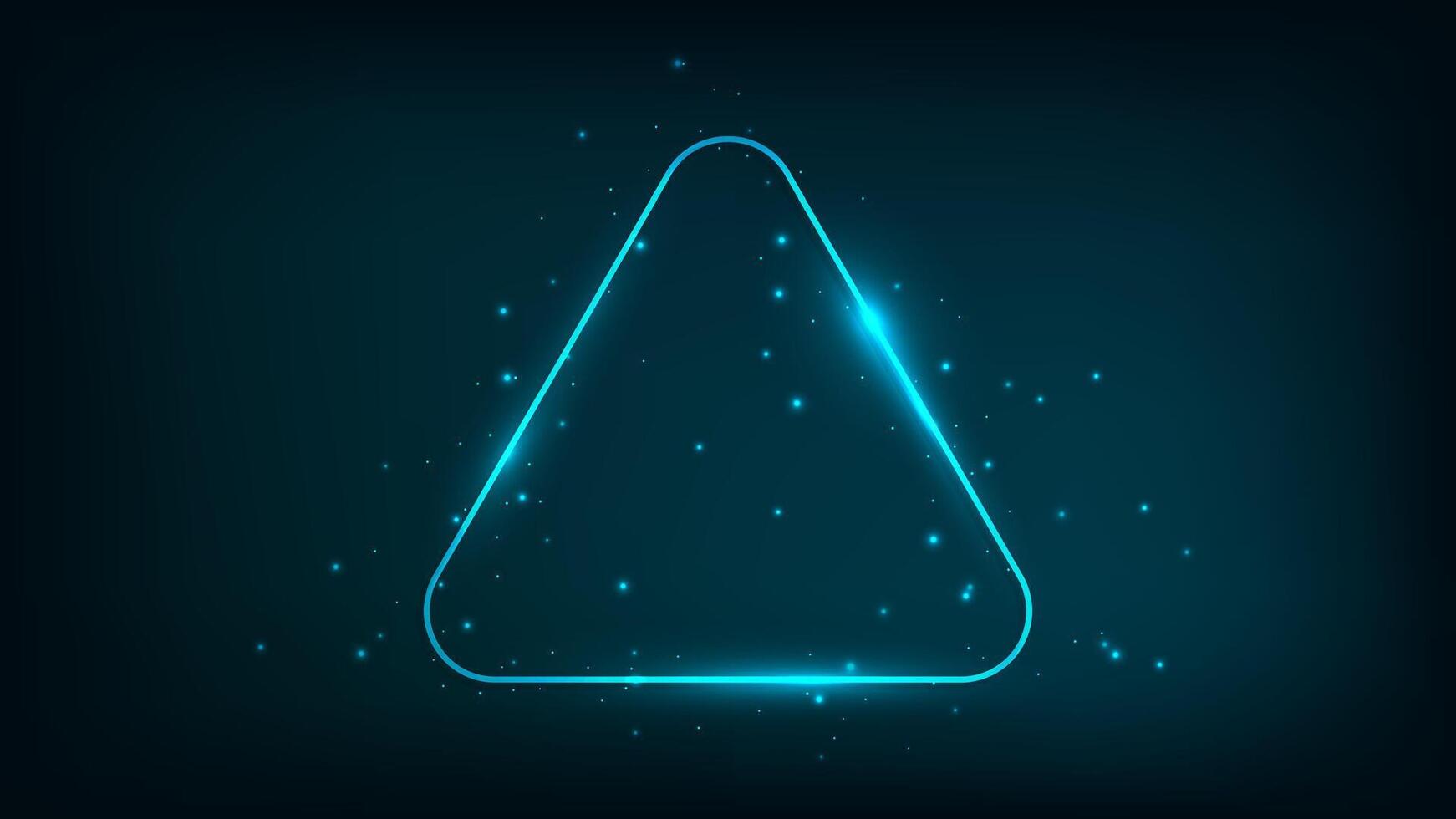 Neon frame with shining effects and sparkles vector