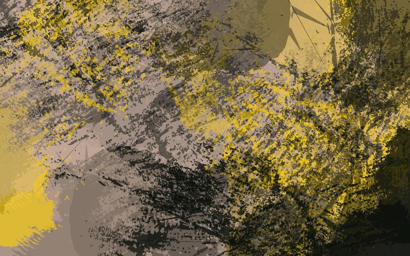 fondo de color negro y amarillo de textura grunge abstracta vector