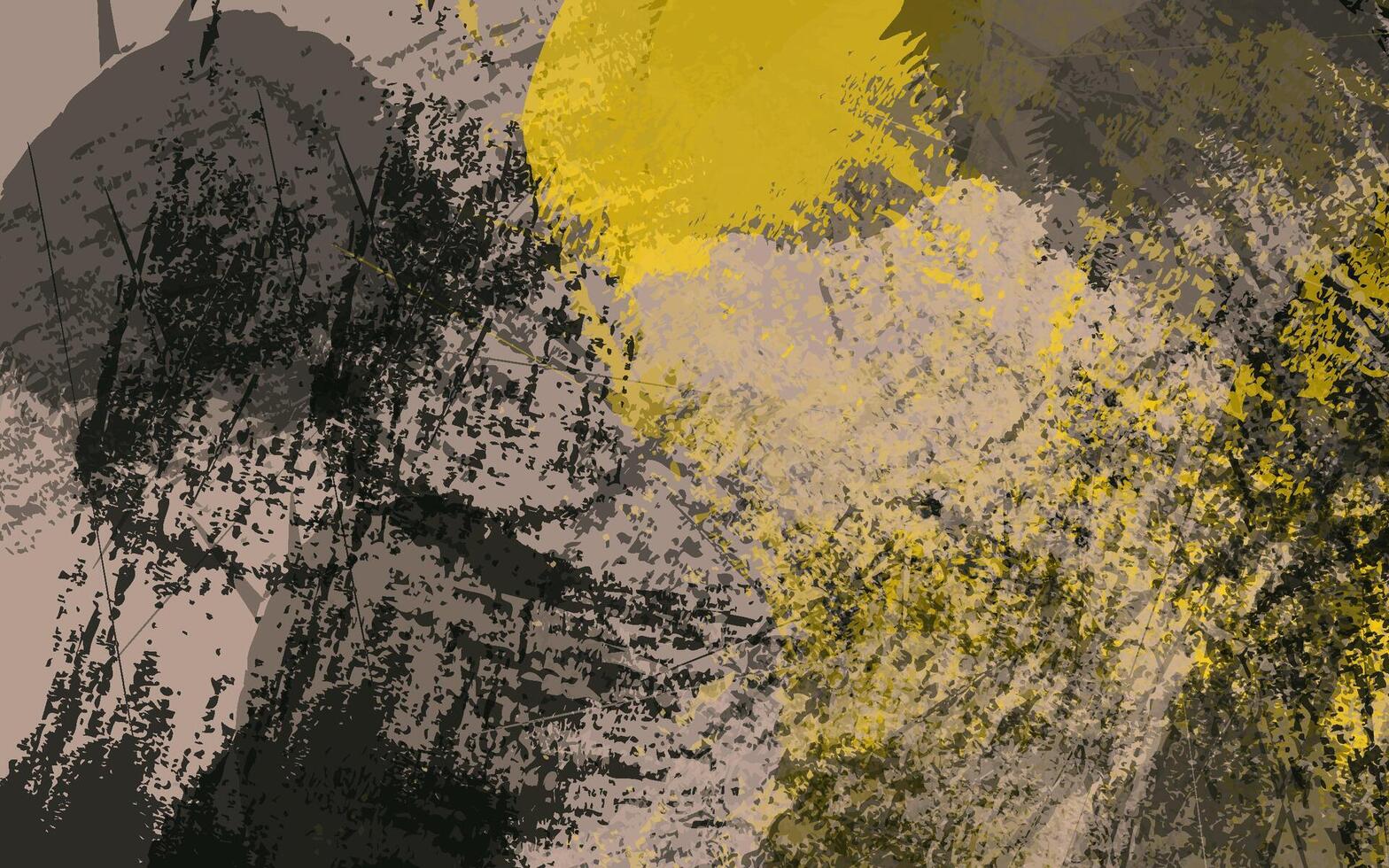 fondo de color negro y amarillo de textura grunge abstracta vector