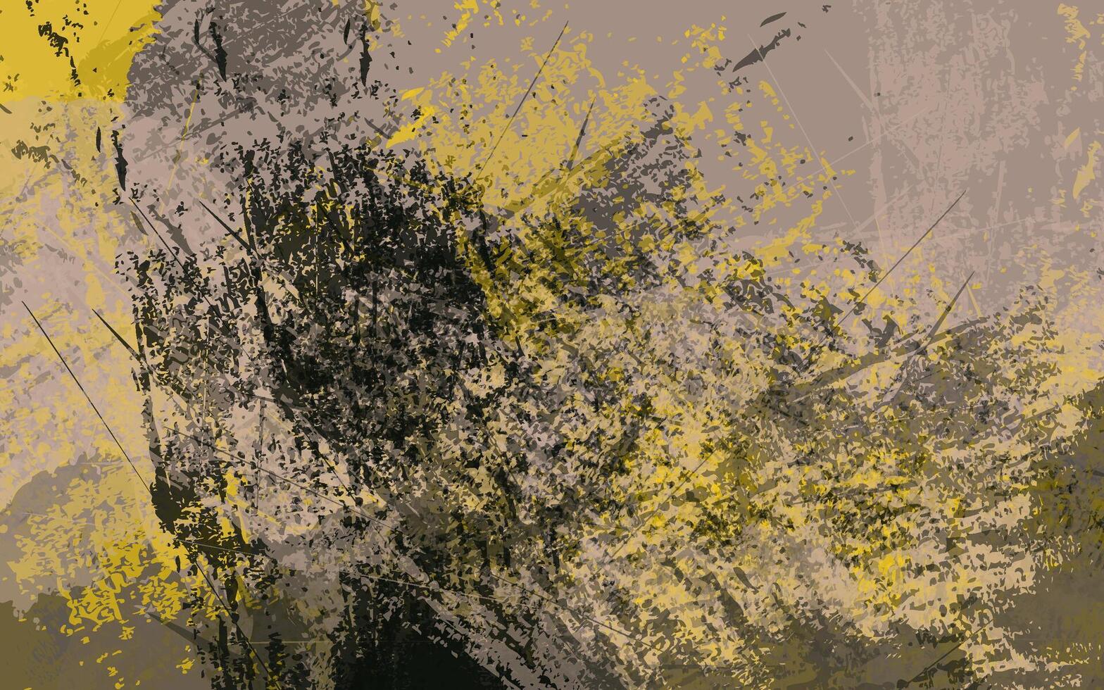 Abstract grunge texture black and yellow color background vector