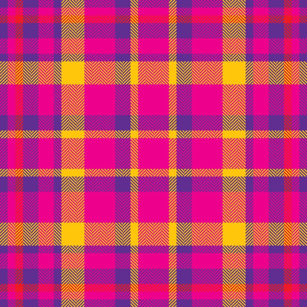 Plaid check pattern. Seamless fabric texture. Tartan textile print. vector