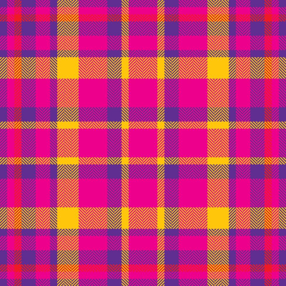 Plaid check pattern. Seamless fabric texture. Tartan textile print. vector